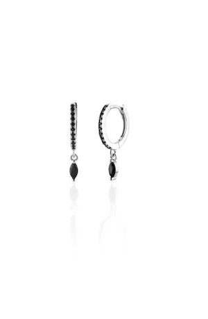 Серьги для второго прокола "Drops of black''