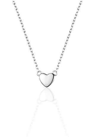 Подвеска ''Tiny heart'' в белом серебре