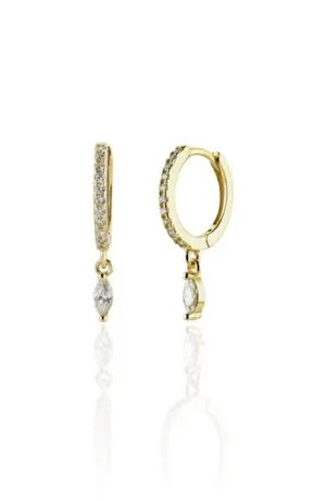 Серьги для второго прокола ''Drops of gold''